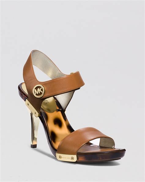 michael kors lex leather high heels|michael kors sandals.